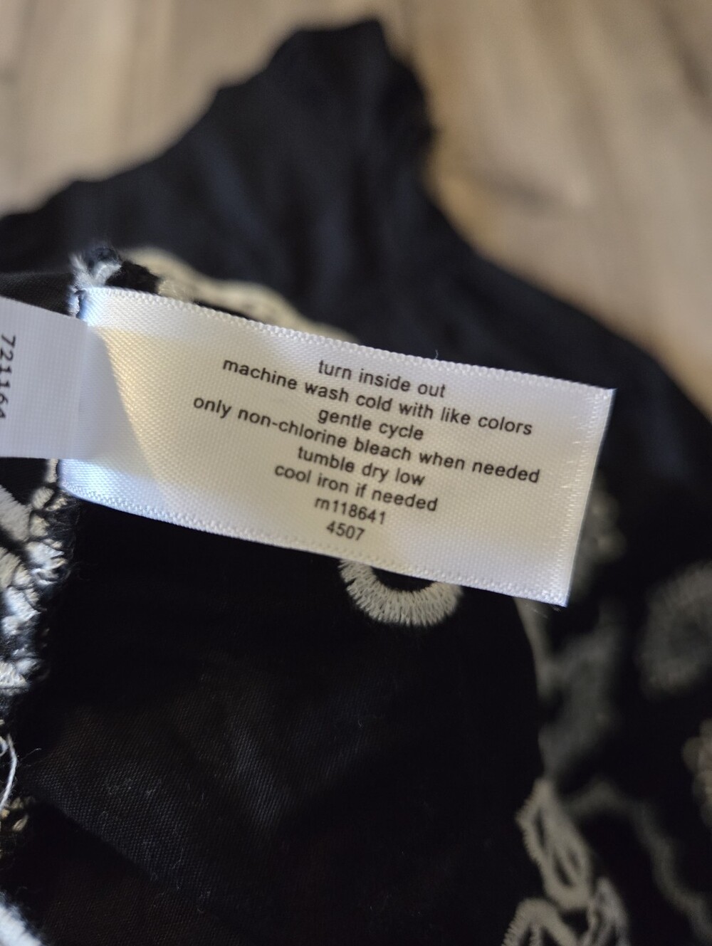 Lane Bryant Black Embroidered Midi Dress with White Floral Detail - Picture 5 of 7